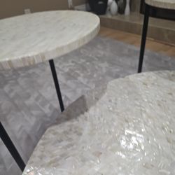Coffee table and 2 side tables