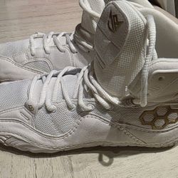 Rudis JB1 Wrestling Shoes Men's Size 9 White Gold Jordan Burroughs Sneakers