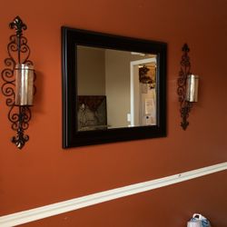 Mirror With Candle Holders