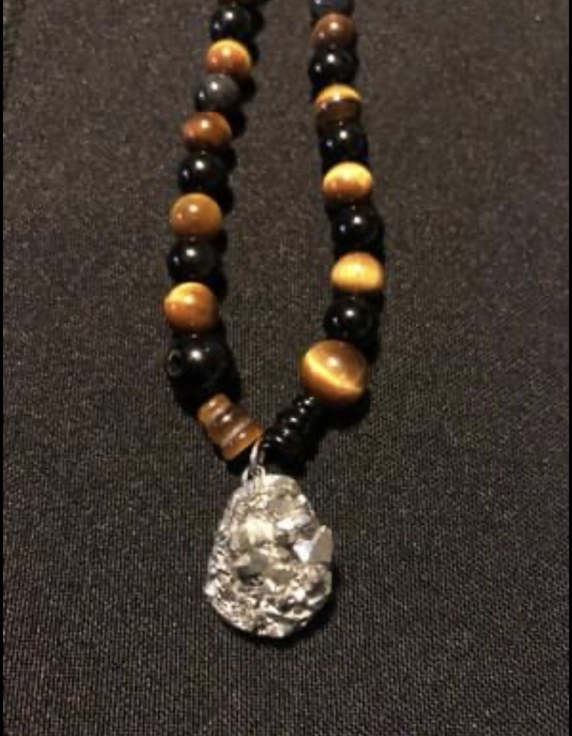 Tiger’s Eye and Onyx Necklace