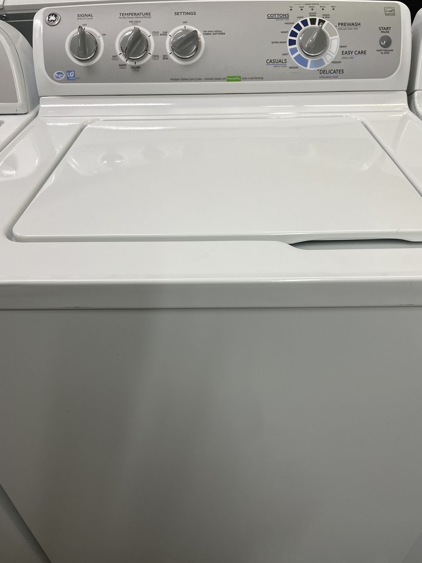 GE*Precise Fill Auto-Load Sensing Technology Washer , 3.6 DOE Cu.ft.capacity
