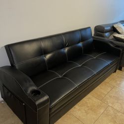 Black Bed Sofa 