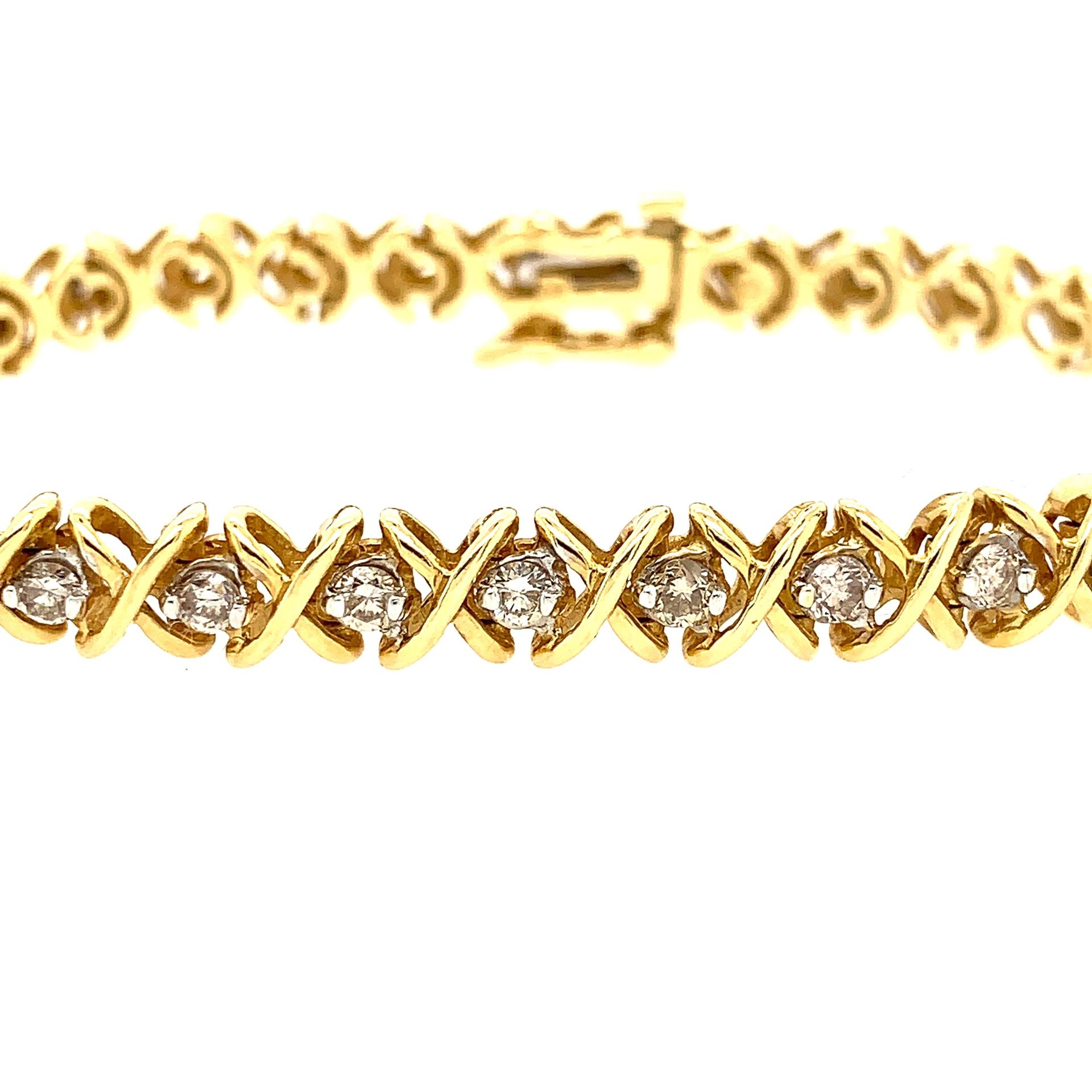 14k diamond tennis bracelet (2 tcw)