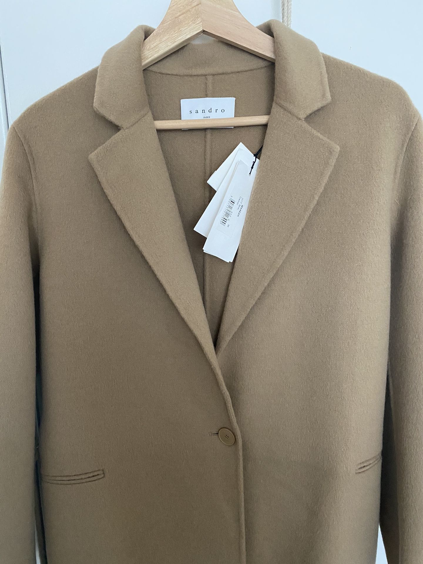 SANDRO MIKI CAMEL COAT