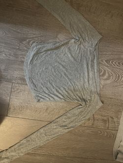 Grey Off The Shoulder Long Sleeve