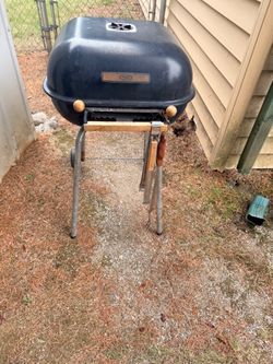 MECO Charcoal Grill with Stand & Grilling Tools – $15