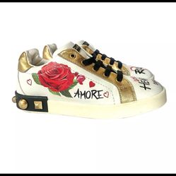 Calfskin Portofino DG Amore sneakers Size 31