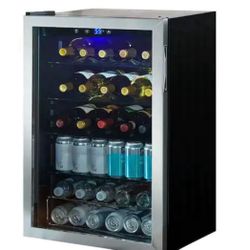 Vissani Stainless Steel Mini Fridge / Beverage Cooler – Great Condition!