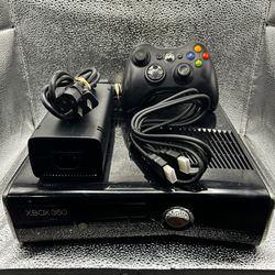 Microsoft Xbox 360 S Slim Black Console 320GB, TESTED & WORKING!