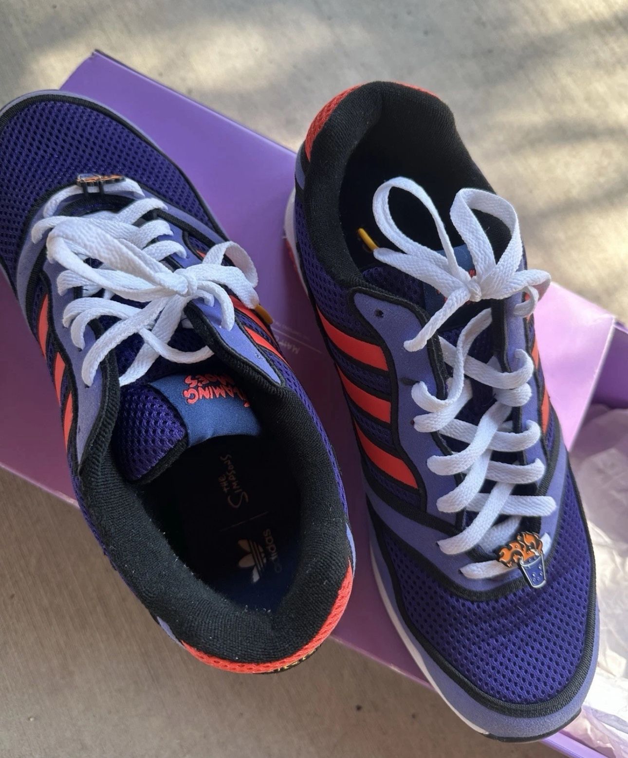adidas the Simpsons x ZX 1000 Flaming Moe's Sneakers Size 10.5