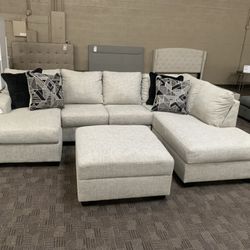 Grey Double Chaise Sectional 