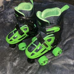 Roller Derby INLINE Boys Skates Adjustable Sizes  12-2 Green/Black