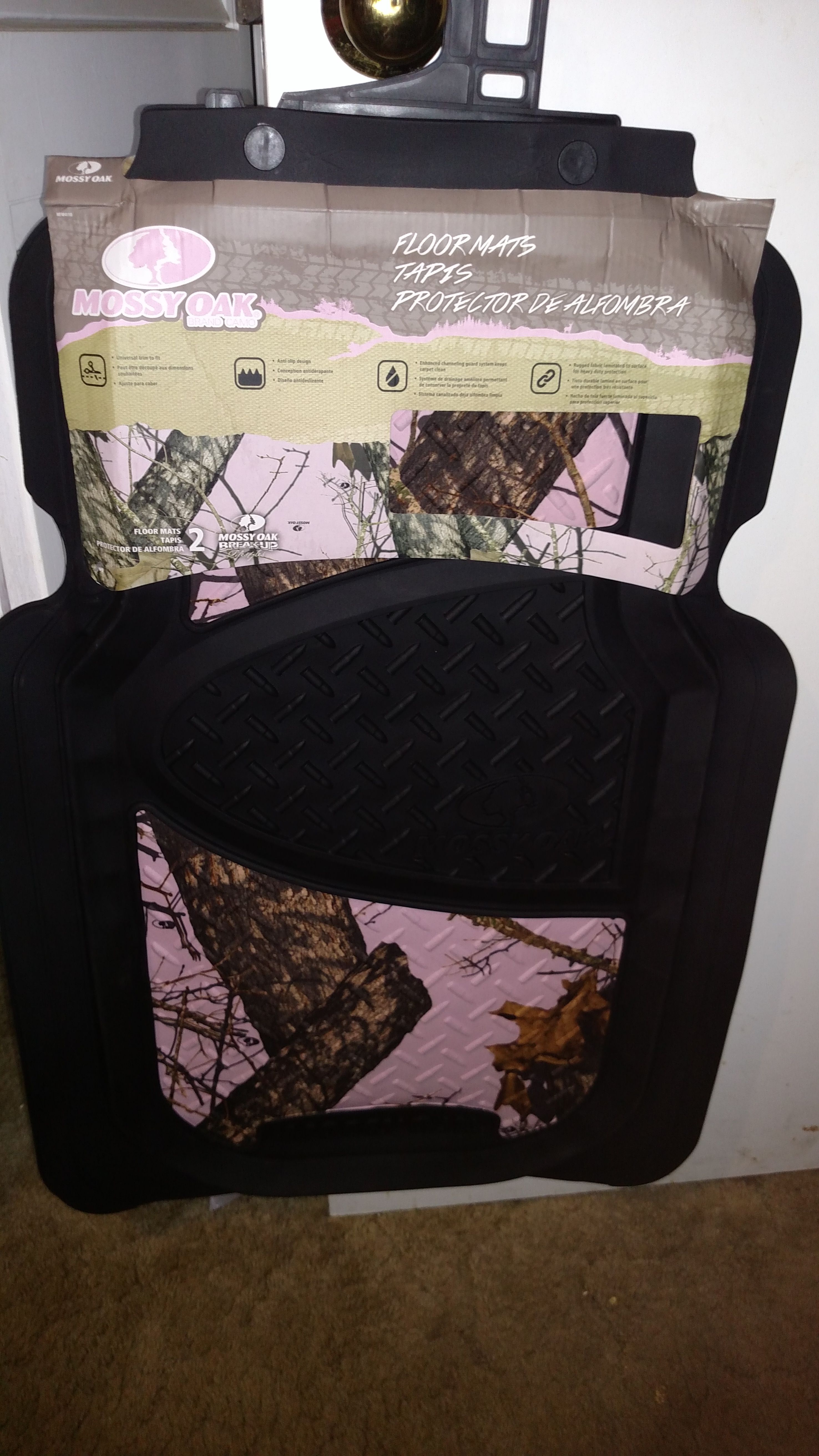 Mossy Oak Pink Girl Floor Mats (2) AP Camo Pink - Model MFM4110