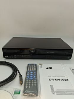 JVC ,DVD Recorder/VCR with remote, manual and cable.  HDMI output, Digital tuner.  Works fine!