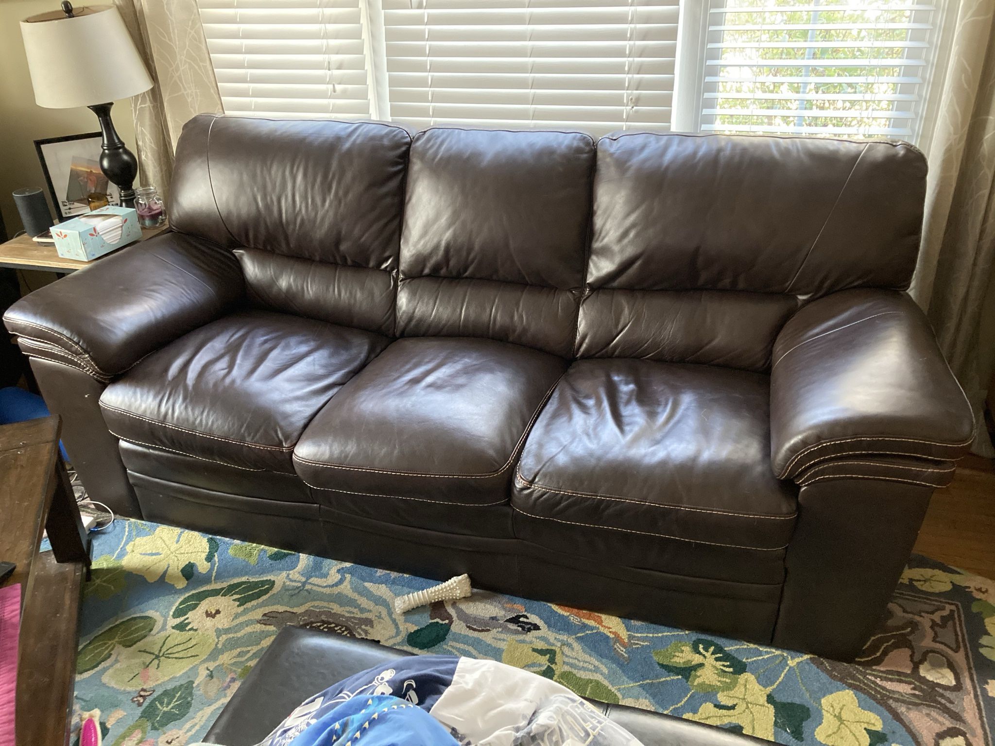 Brown Leather Sofa