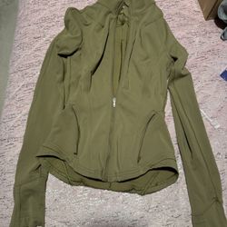 Womens Size 0 Lululemon InStill Jacket Bronze Green 