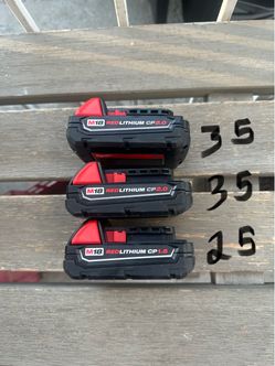 New m18 Milwaukee batteries $25 n up