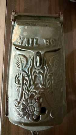 Vintage Brass Wall-Mount Mail Box