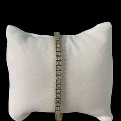 14kt Yellow Gold Diamond Tennis Bracelet