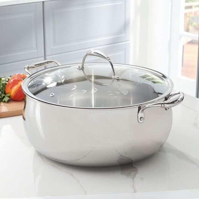 Princess House Heritage Tri-Ply Stainless Steel 16-Qt. Casserole 5726 New!