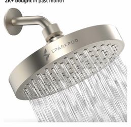 SparkPod Shower Head - High Pressure Rain - Premium Quality Luxury Design - Easy Clean Adjustable Replacement for Your Bathroom Shower Heads (Elegant 