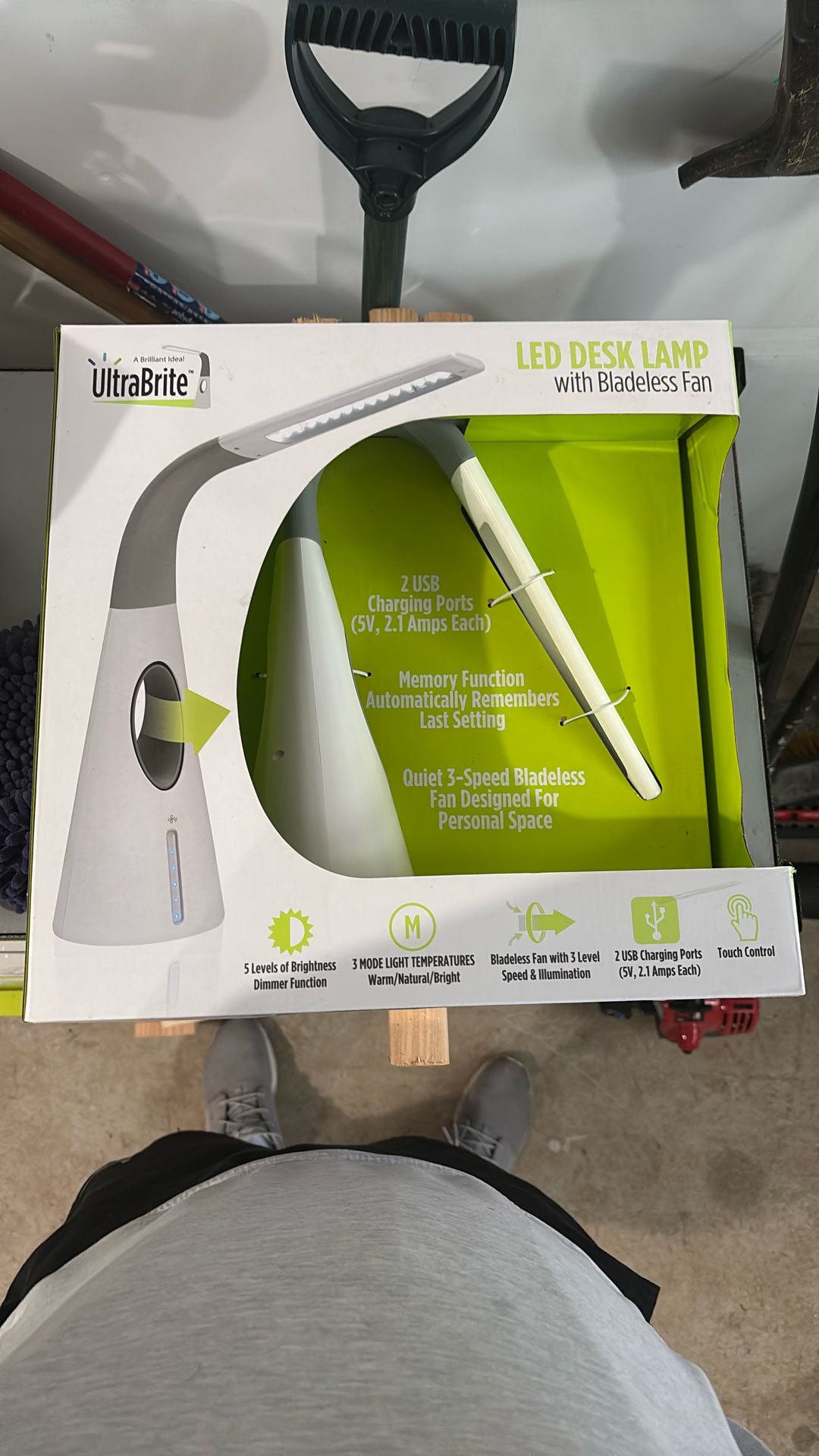 Led Desk lamp With Bladeless Fan - New Unopened