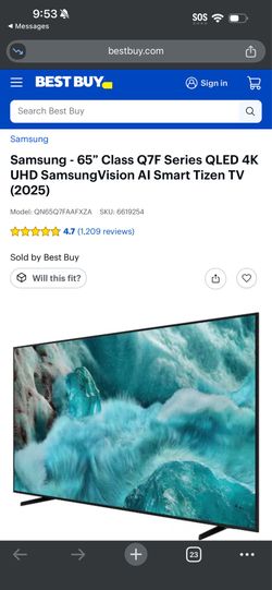Samsung 65” QLED Smart TV
