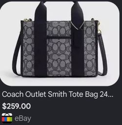 Coach Smith Tote Bag in Signature Jacquard