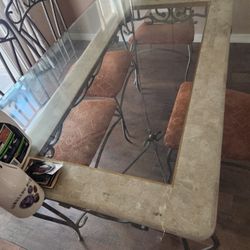 Dinning Table 4 Chairs Coffee Table And 2 End Tables 