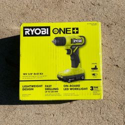 RYOBI ONE+ 18V Cordless 3/8 in. Drill/Driver Kit with 1.5 Ah Battery and Charger