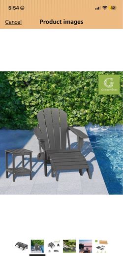 Adirondack Chair Set with Side Table