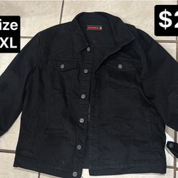 3X black Jean Jacket 