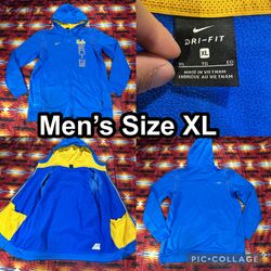 Nike UCLA Bruins Dri-Fit Blue Full Zip Hoodie Sweater Men’s Size XL DM1127-403