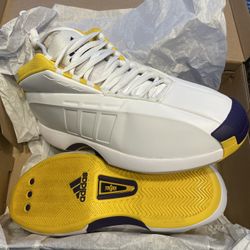 ADIDAS CRAZY 1 2022 LAKERS HOME Size 11.5s MENS / 13 WOMENS