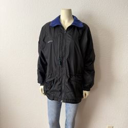 Vintage Columbia Black Zip Up Jacket Women's Size L