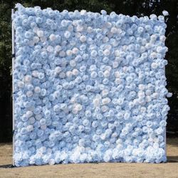 Flower Wall (Light Blue) - Daily | 8x8ft (Delivery + Setup)
