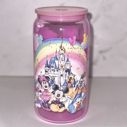 Mickey And Friend Glass Can