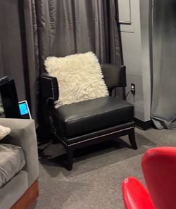 Black easy chair