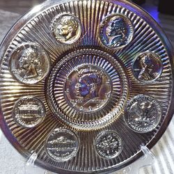 Unique Glass Type Coin Dish with Holder