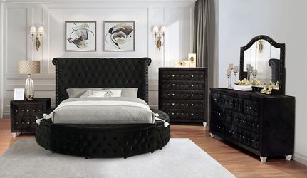 SANSOM - EASTERN KING BED - BLACK