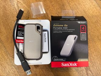 Sandisk Extreme Go 4TB Portable SSD Like New