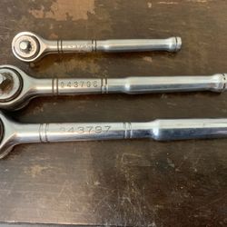 Vintage Craftsman Tri-wing Sockets 3 Sets 1/4  943795,  3/8  943796,  1/2  943797