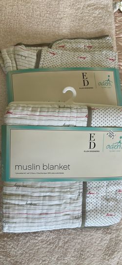Aden Anais Muslin 4 layers set of 2 blankets, NEW.
