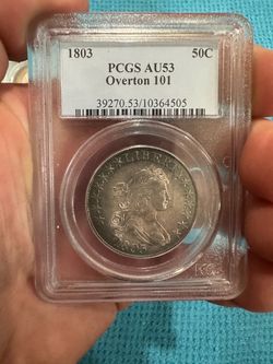 1803 Draped Bust Half Dollar PCGS AU53