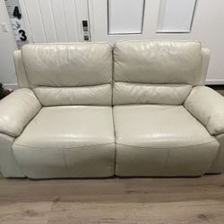 Leather couch Loveseat Power Reclining