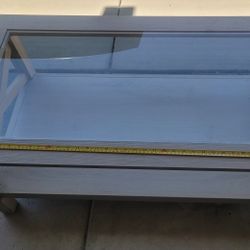 Glass Coffee Table Light Grey