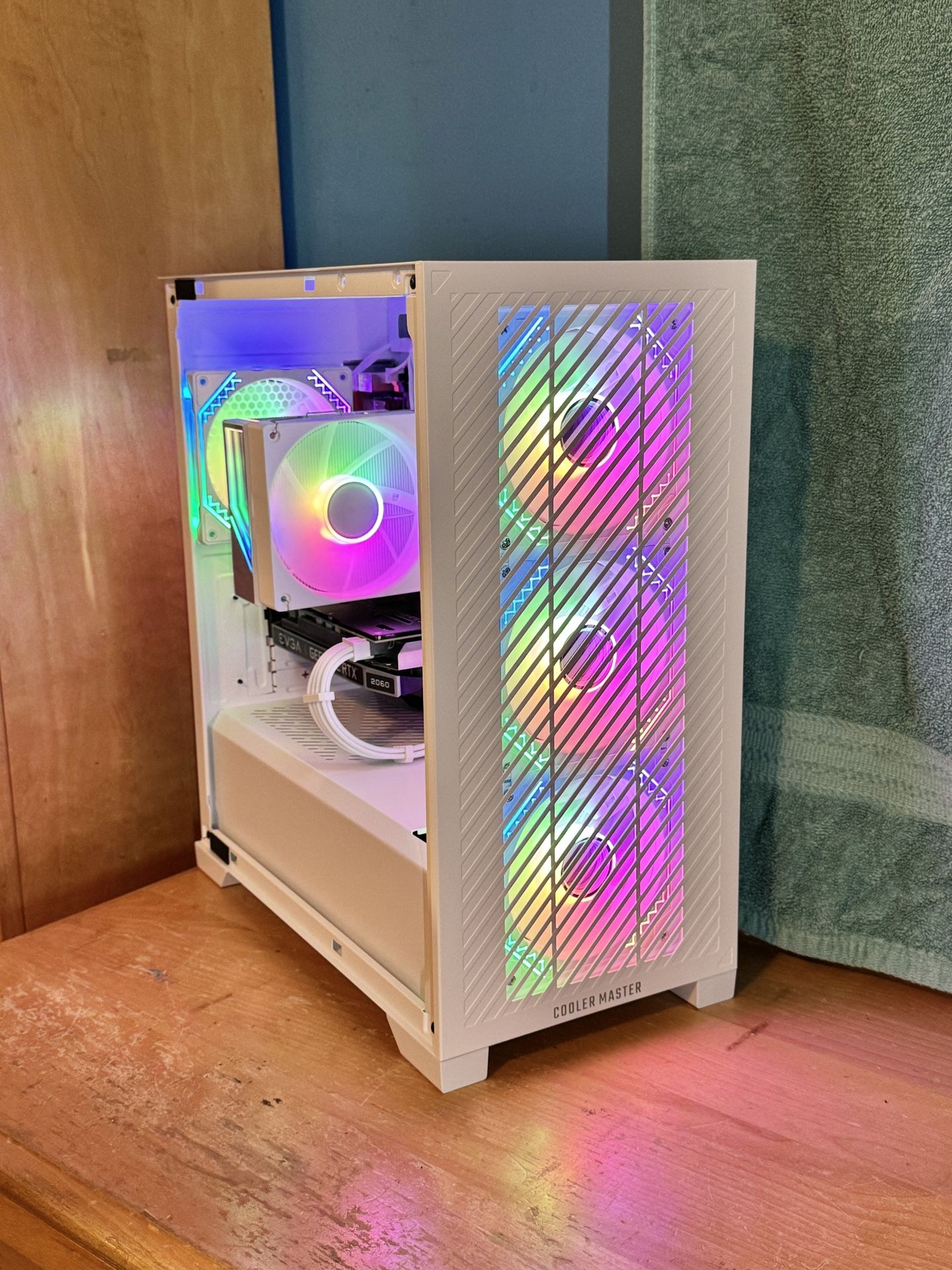 RTX Gaming PC White Custom Build, Nvidia/intel, RGB, Computer