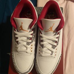 Retro 3 Cardinal Red 3s Size 9 