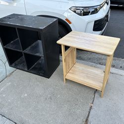Storage Shelves, Small Side table