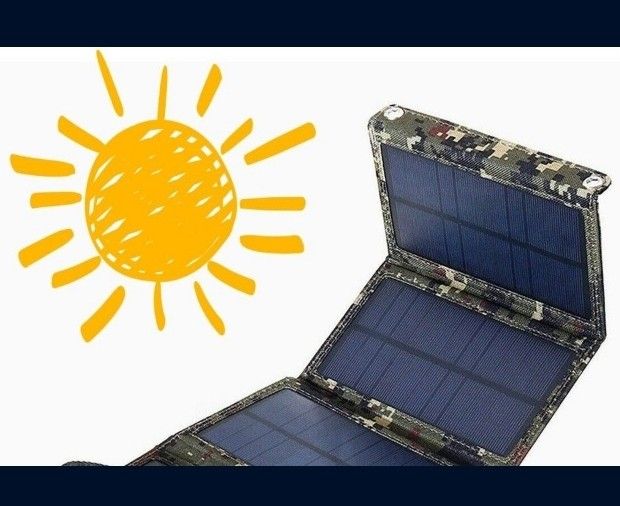 Foldable solar panel charger 22W,portable waterproof solar charger with DC-18V port and dual USB-5V ports,suitable for laptop,iPhone, iPad, Samsung